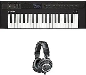 Yamaha REFACE DX Synthesizer with Audio-Technica ATH-M50x Professional Studio Monitor Headphones