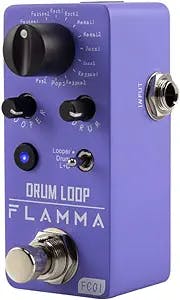 FLAMMA FC01 Drum Machine Phrase Loop Pedal 16 Drum Groove 20 Minutes Looper Capacity Tap Tempo