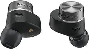 Bowers & Wilkins Pi7 S2 In-Ear True Wireless Earphones, Dual Hybrid Drivers, Qualcomm aptX Technology, Active Noise Cancellation, Works with Bowers and Wilkins App, Satin Black (2023 Model)