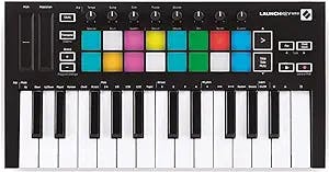 Novation Launchkey Mini [MK3] — Portable 25-Key, USB, MIDI Keyboard Controller with DAW Integration. Chord Mode, Scale Mode, and Arpeggiator — for Music Production