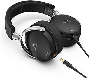 SoundMAGIC HP1000 Over Ear Audiophile Headphones - HiFi Stereo Premium Gaming Headsets Wired with Noise Isolation, Closed Back Hi-Res Audio for Studio Professional Recording and Monitoring, Black
