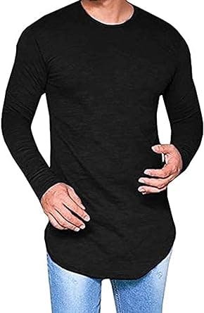 Hip Hop Heads Rejoice: LIWEIKE Mens Longline T-Shirt is Here to Up Your Sty