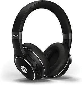 Raycon The Everyday Wireless Bluetooth Over Ear Headphones, with Active Noise Cancelling, Awareness Mode and Built in Microphone, IPX 4 Water Resistance, 38 Hours of Battery Life (Black)