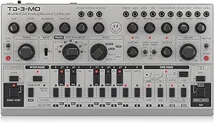 The Behringer TD-3-MO-SR “Modded Out” Analog Bass Line Synthesizer is the p
