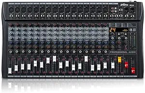 ZRAMO ZM160 8/12/16 Channel Audio Mixer Sound Mixing Console with Multi-Track USB Bluetooth and 48V Phantom power For Studio Karaoke PC Live Performance KTV Home Stage Music Effects