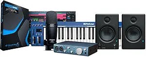 PreSonus iTwo Producer Pack with Keyboard, Monitors, Audio Interface and Studio One Artist DAW Recording Software