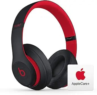 Beats Studio3 Wireless Noise Cancelling Over-Ear Headphones - Defiant Black-Red with AppleCare+ (2 Years)