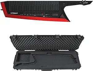 Roland AX-Edge 49-Key Keytar Synthesizer (Black) + SKB ISeries Roland AX Edge Keytar Case
