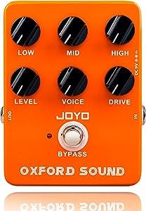 JOYO Overdrive Guitar Effect Pedal Orange Amplifier Simulation Distortion Pedal for Electric Guitar - Bypass (Oxford Sound JF-22)