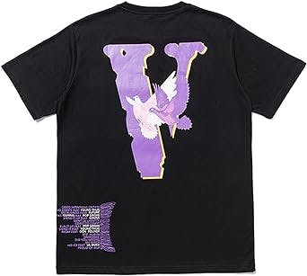 V Letter Hip Hop Shirts for Men Women Big V Graphic Print T Shirt Short Sleeve Tee Tops Casual Crewneck Sweatshirt