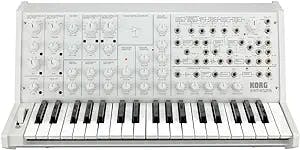 Korg MS-20 FS Monophonic Analog Synthesizer, 2 Oscillators, 37 Mini-Keys, White (Open Box)