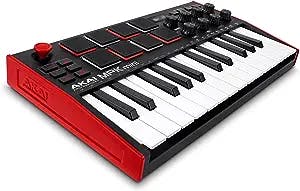 AKAI Professional MPK Mini MK3 - 25 Key USB MIDI Keyboard Controller With 8 Backlit Drum Pads, 8 Knobs and Music Production Software Included