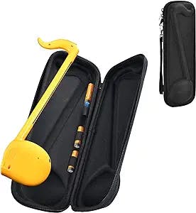 ProCase Carrying Case for Otamatone Japanese Electronic Musical Instrument Portable Synthesizer, Storage Organizer Holder for Regular Size Instrument Music Toy Accessories, Kids Child Gift -Black