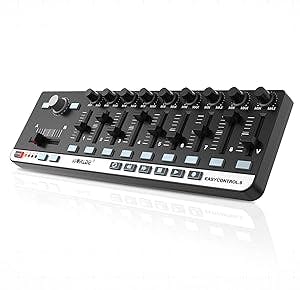 Btuty Portable Mini USB 9 Slim-Line Control MIDI Controller Keyboard Controller