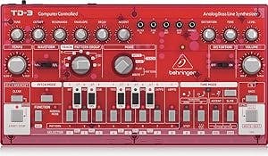 Behringer TD-3-SB Analog Bass Line Synthesizer with VCO, VCF, 16-Step Sequencer, Distortion Effects and 16-Voice Poly Chain
