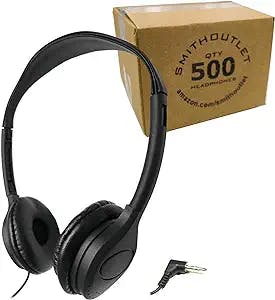 SmithOutlet 500 Pack Over The Head Low Cost Headphones in Bulk
