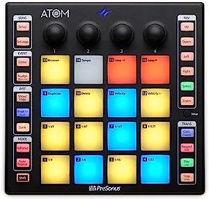 PreSonus ATOM Production & Performance Midi Pad Controller with Studio One Artist and Ableton Live Lite Recording Software