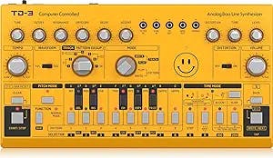 Behringer TD-3-AM Analog Bass Line Synthesizer with VCO, VCF, 16-Step Sequencer, Distortion Effects and 16-Voice Poly Chain