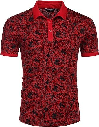The Funkiest Polo Shirt Out There: COOFANDY Mens Casual Short Sleeve Polo S