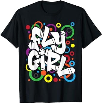 Get down with the Fly Girl 80s 90s Old School B-Girl Hip Hop T-Shirt!🎤👕 Thi