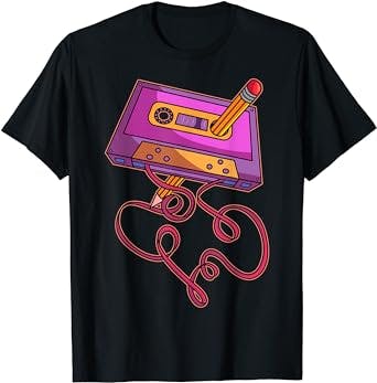 80s Nostalgia in a Tee: A Review of the 80s Cassette Tape Pencil T-Shirt